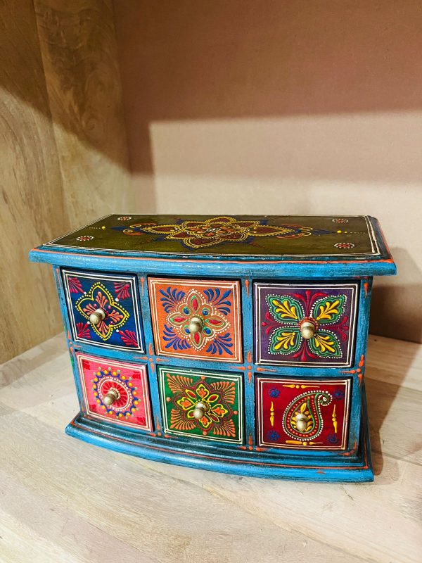 6 Drawer Jeweller/Storage Box - Horizontal