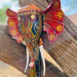 Wall Hanging Elephants – Blue