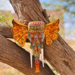 Wall Hanging Elephants – Yellow