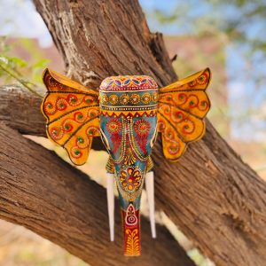 Wall Hanging Elephants - Yellow
